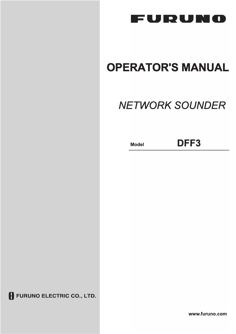 Image de la première page du manuel de l'appareil DFF3