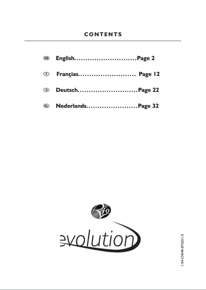 Image de la première page du manuel de l'appareil CNHR