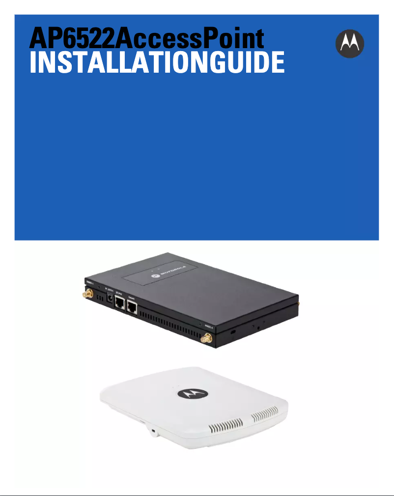 Page n°1 - Manuel utilisateur Zebra AP 6522