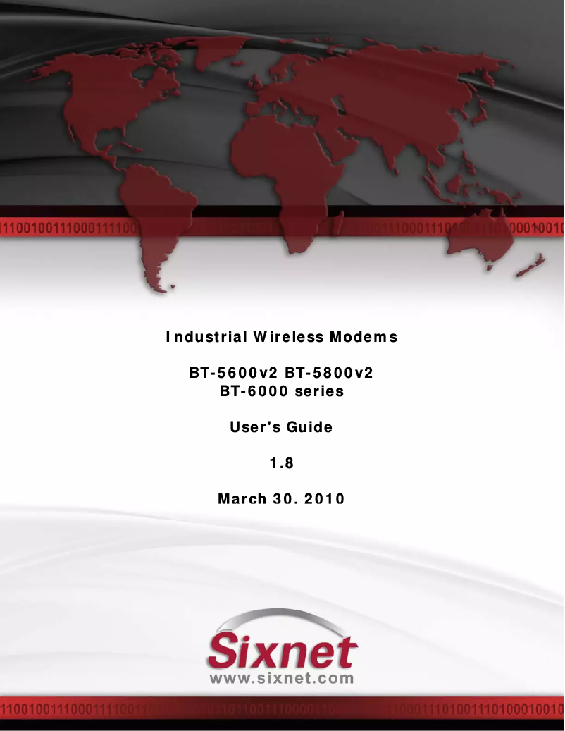 Page n°1 - Manuel utilisateur Sixnet IndustrialPro BT-6601EB