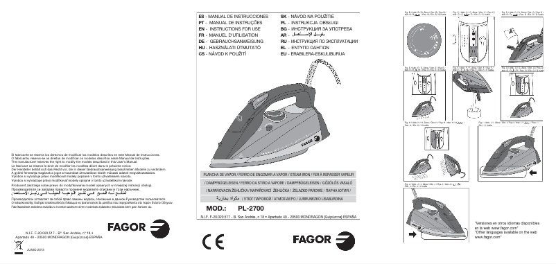 Page n°1 - Manuel utilisateur Fagor PL-2700