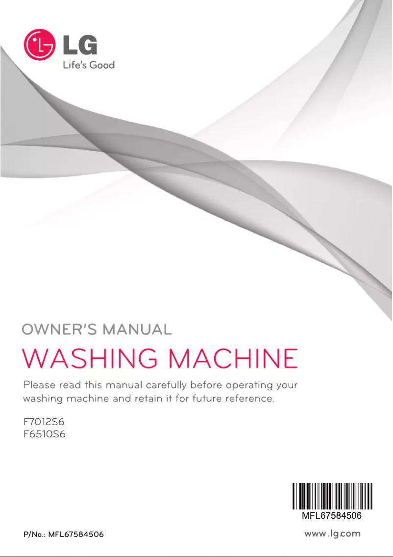 Page 1 de la notice Manuel utilisateur LG F6510S6