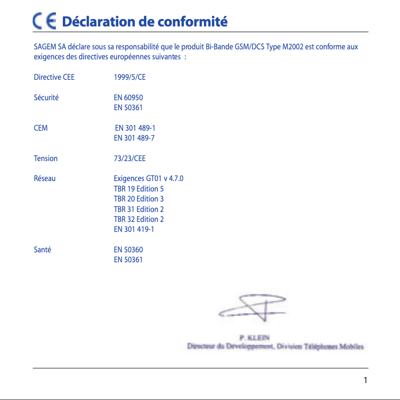 Page 1 de la notice Manuel utilisateur Sagem myX-5d
