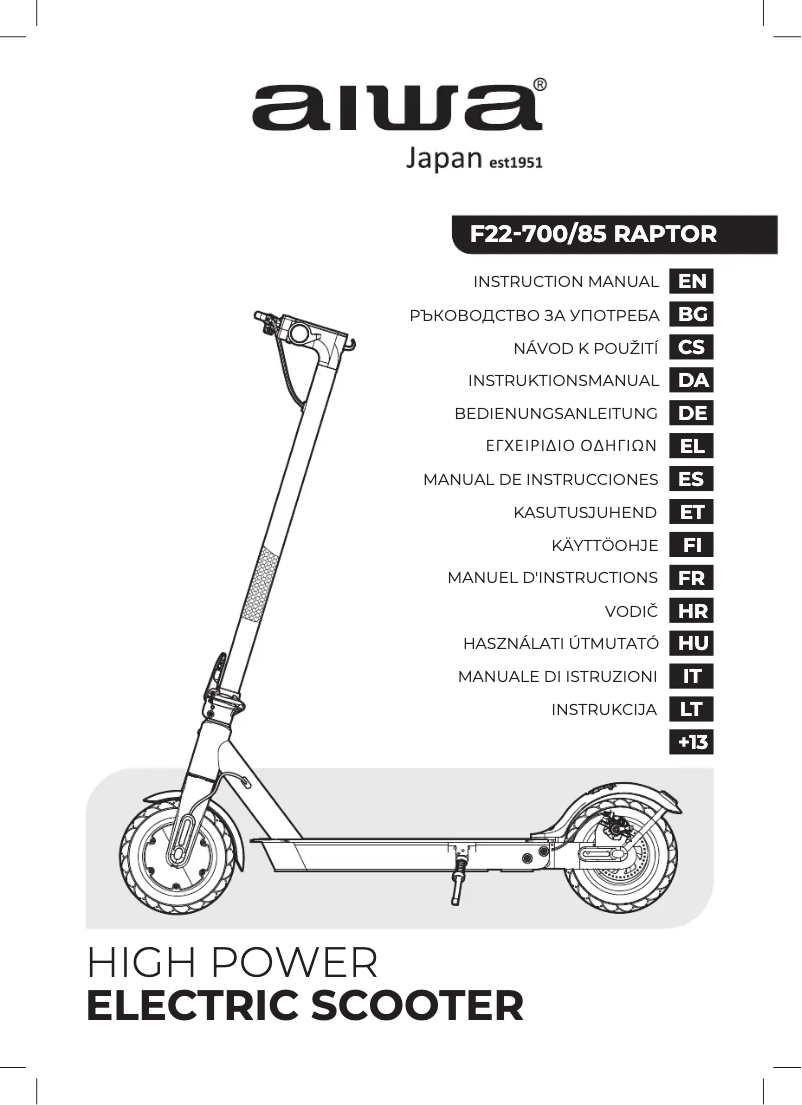 Image de la première page du manuel de l'appareil F22-700/85