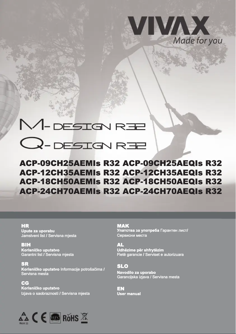 Page n°1 - Manuel utilisateur Vivax ACP-24CH70AEQIs R32