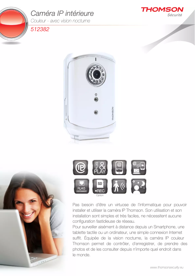 Page 1 de la notice Fiche technique Thomson 512382