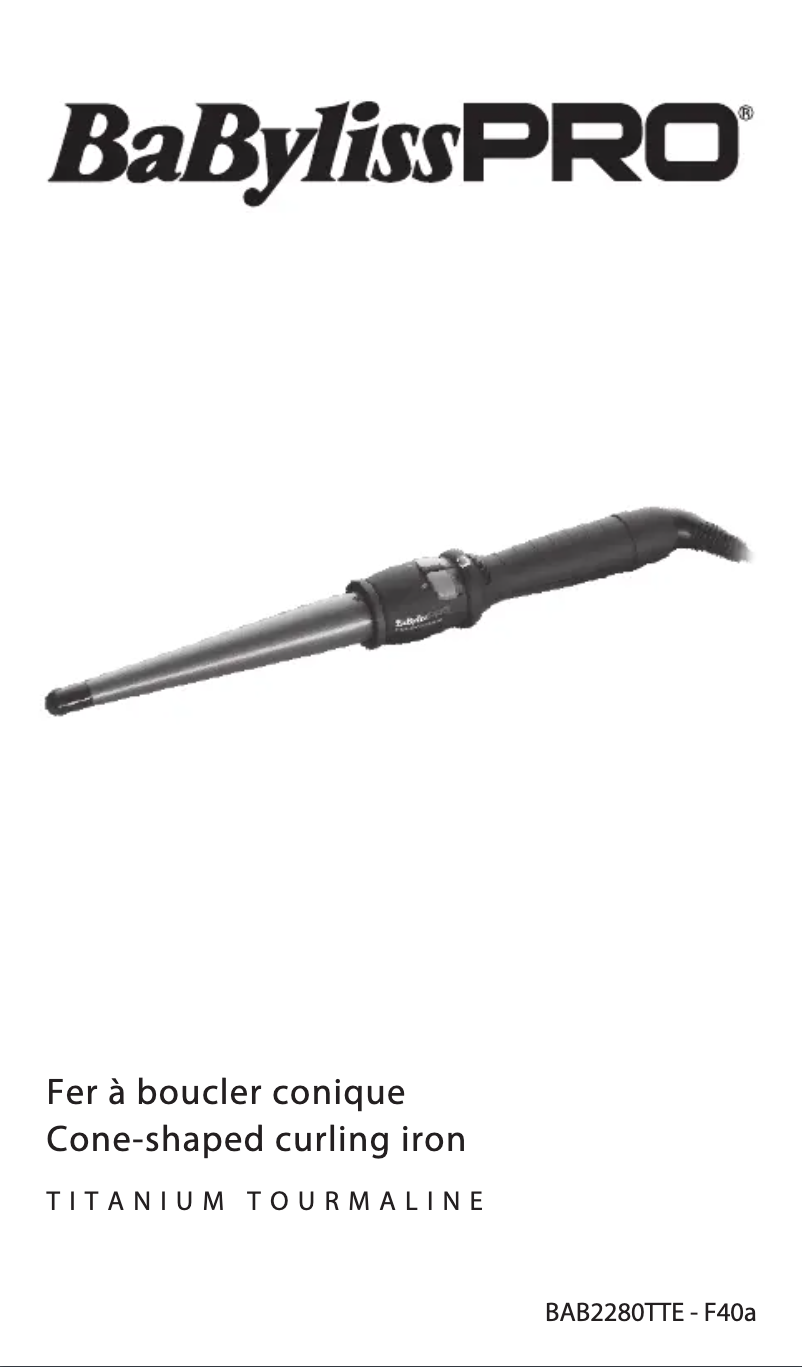 Page 1 de la notice Manuel utilisateur BaByliss BAB2280TTE