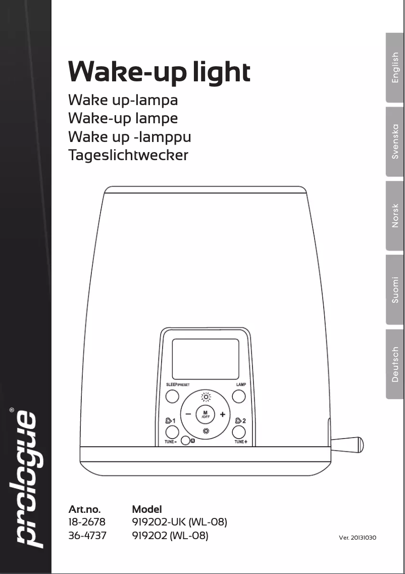 Page 1 de la notice Manuel utilisateur Prologue WL-08