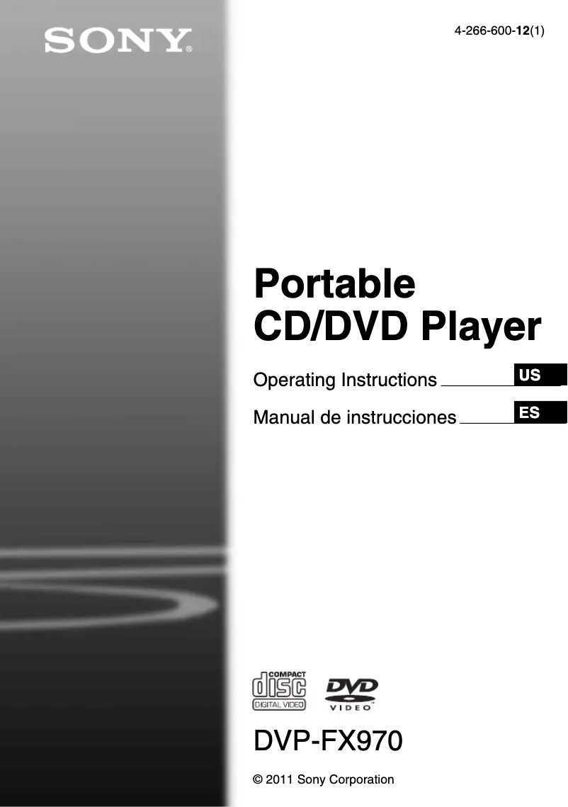 Page n°1 - Manuel utilisateur Sony DVP-FX970