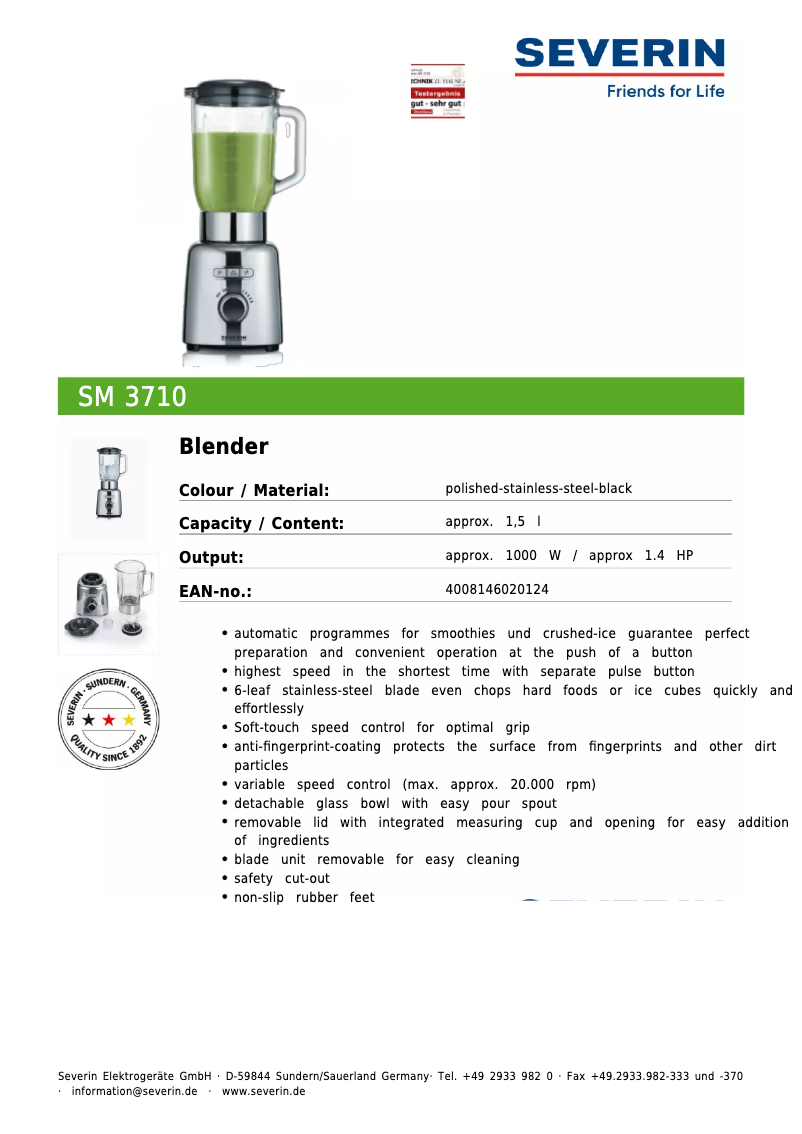 Image de la première page du manuel de l'appareil SM 3710