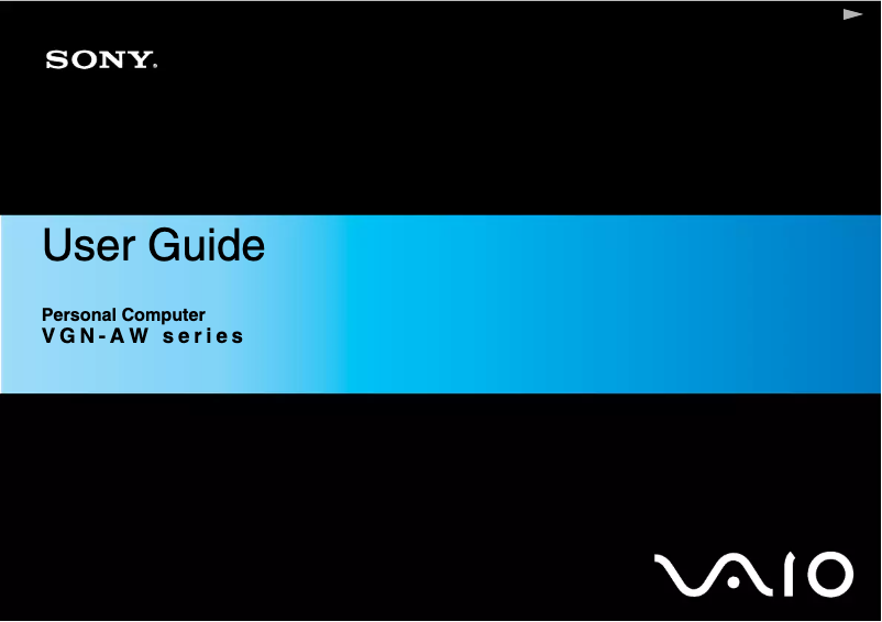 Page n°1 - Manuel utilisateur Sony Vaio VGN-AW11XU