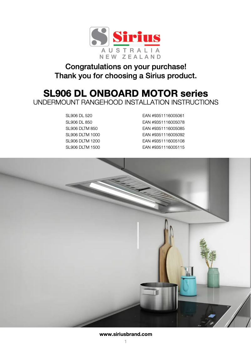 Page 1 de la notice Manuel utilisateur Sirius SL906DLTM150