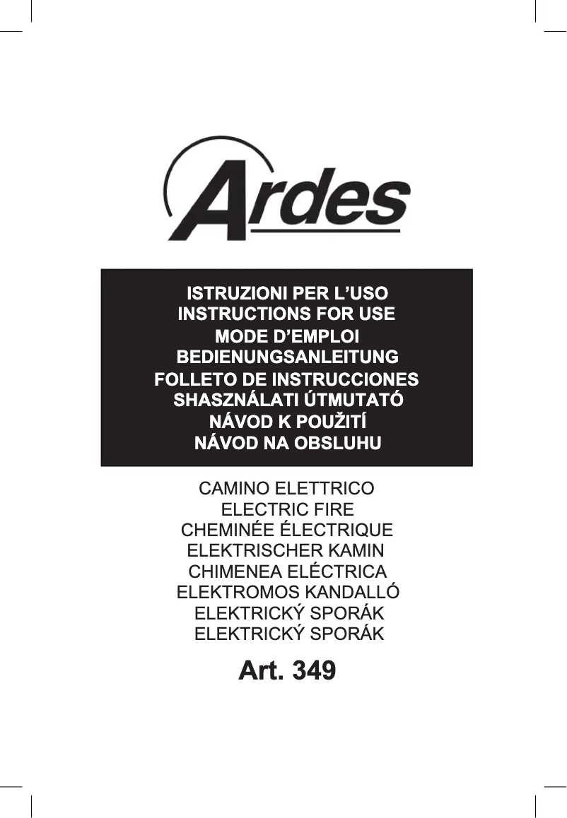 Page 1 de la notice Manuel utilisateur Ardes 349