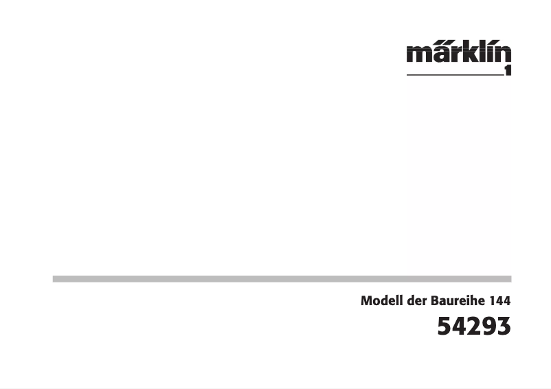Image de la première page du manuel de l'appareil 54293 BR E 44 DRG Electric