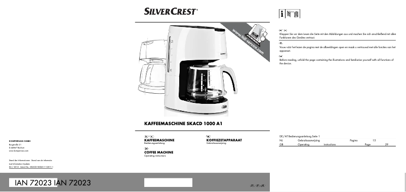 Image de la première page du manuel de l'appareil SKACD 1000 A1