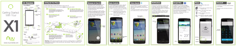 Page n°1 - Guide de démarrage rapide NUU Mobile X1