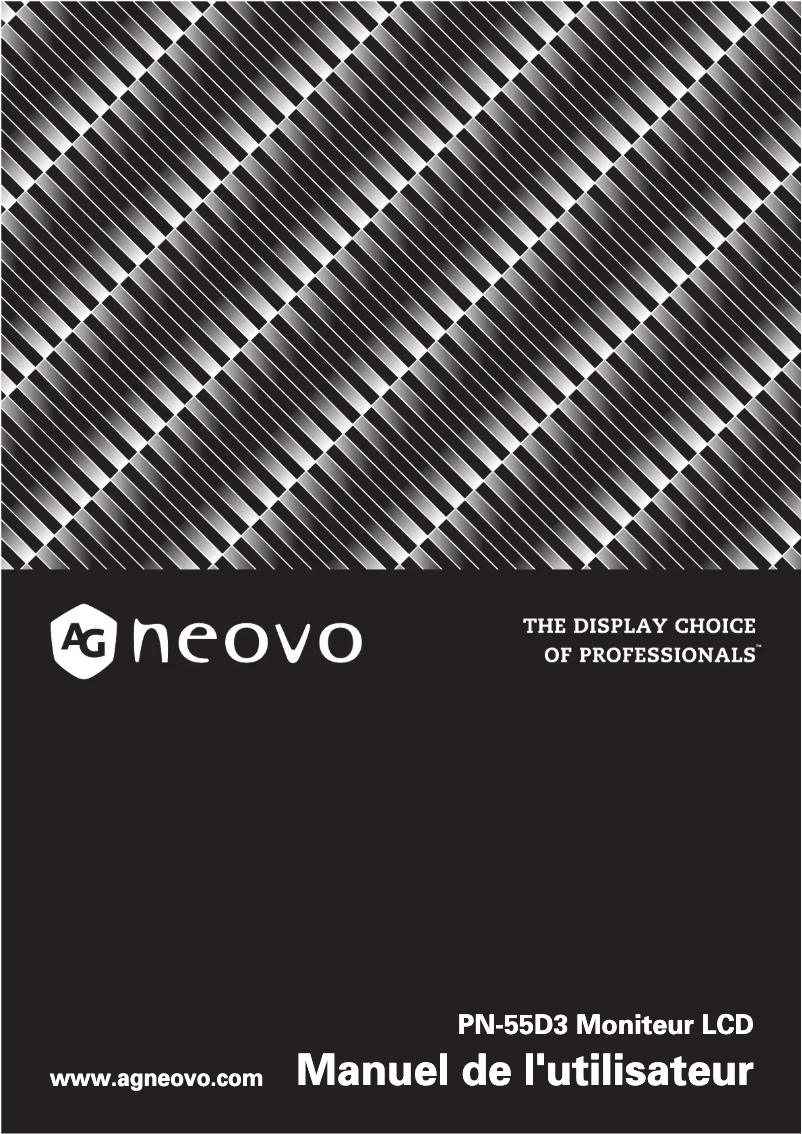 Page 1 de la notice Manuel utilisateur AG Neovo PN-55D3