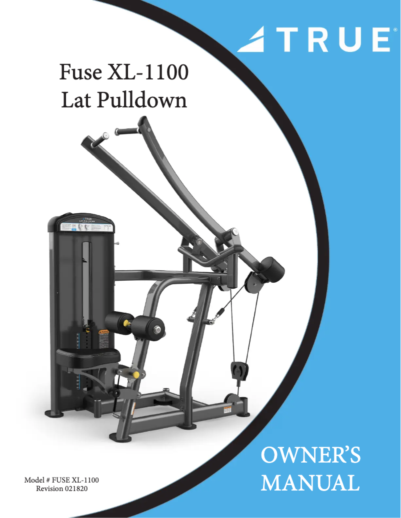 Page 1 de la notice Manuel utilisateur True Fuse XL-1100