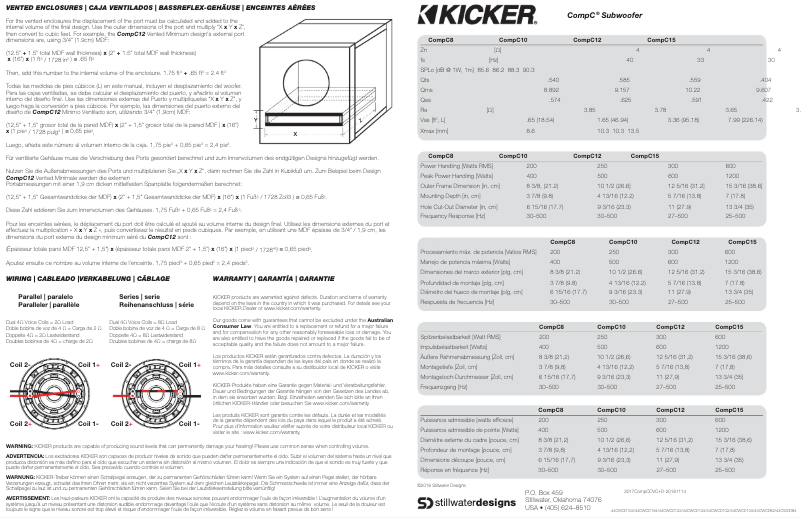 Page 1 de la notice Manuel utilisateur Kicker CWCD84