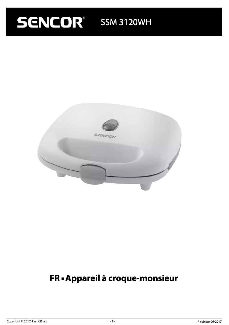 Page 1 de la notice Manuel utilisateur Sencor SSM 3120WH