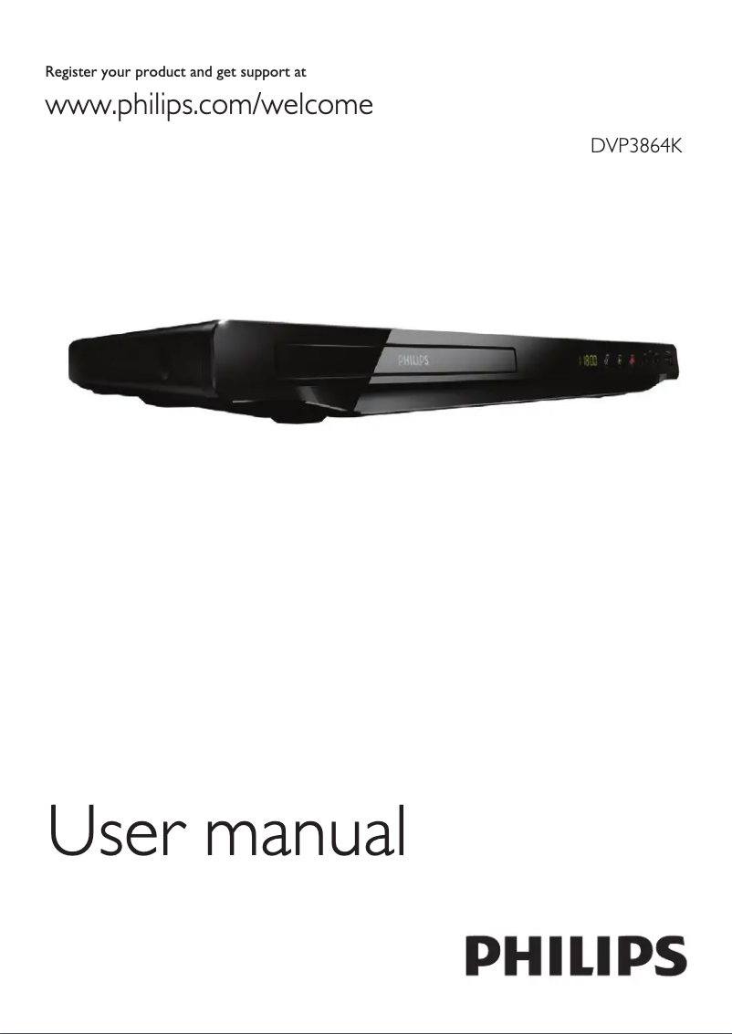 Page 1 de la notice Manuel utilisateur Philips DVP3864K
