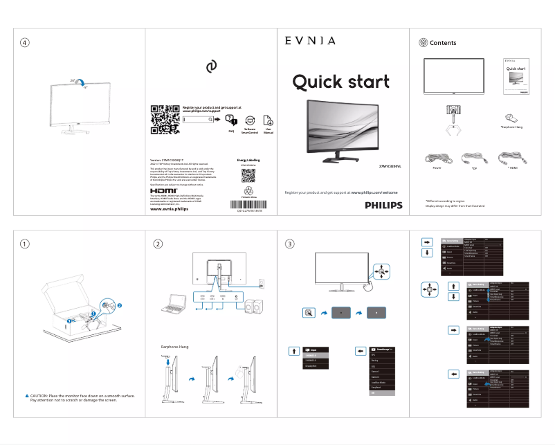 First page image of the manual for Evnia 27M1C3200VL