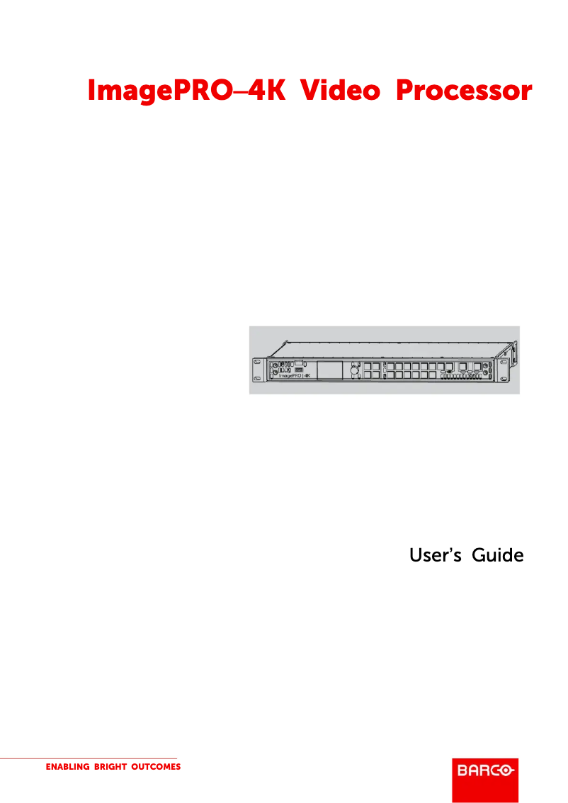 Image de la première page du manuel de l'appareil ImagePRO-4K