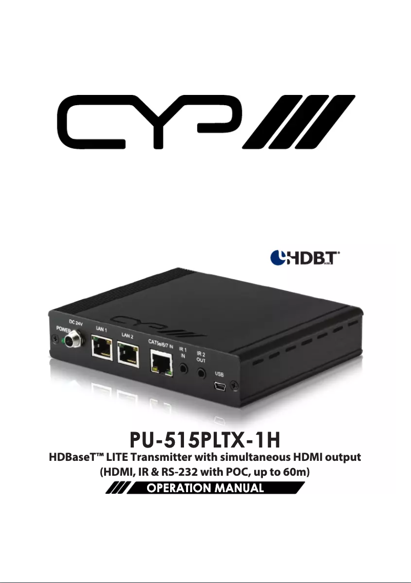 Image de la première page du manuel de l'appareil PU-515PLTX-1H