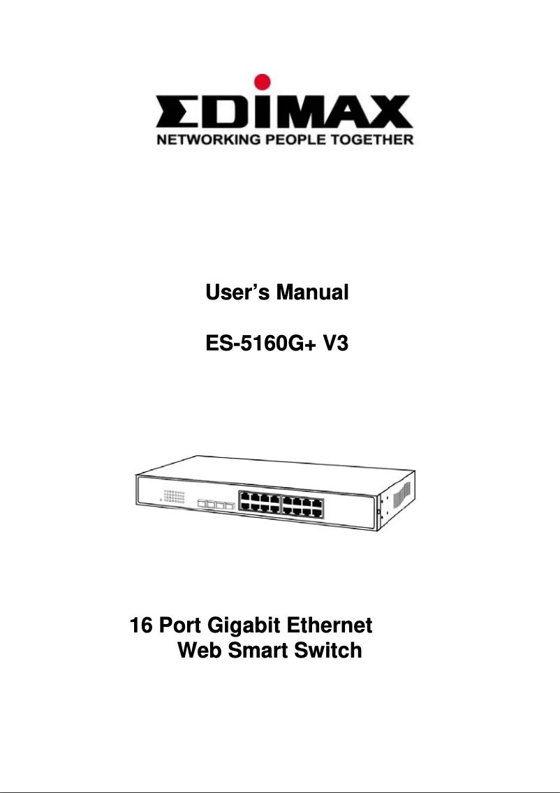 Page n°1 - Manuel utilisateur Edimax ES-5160G+ V3