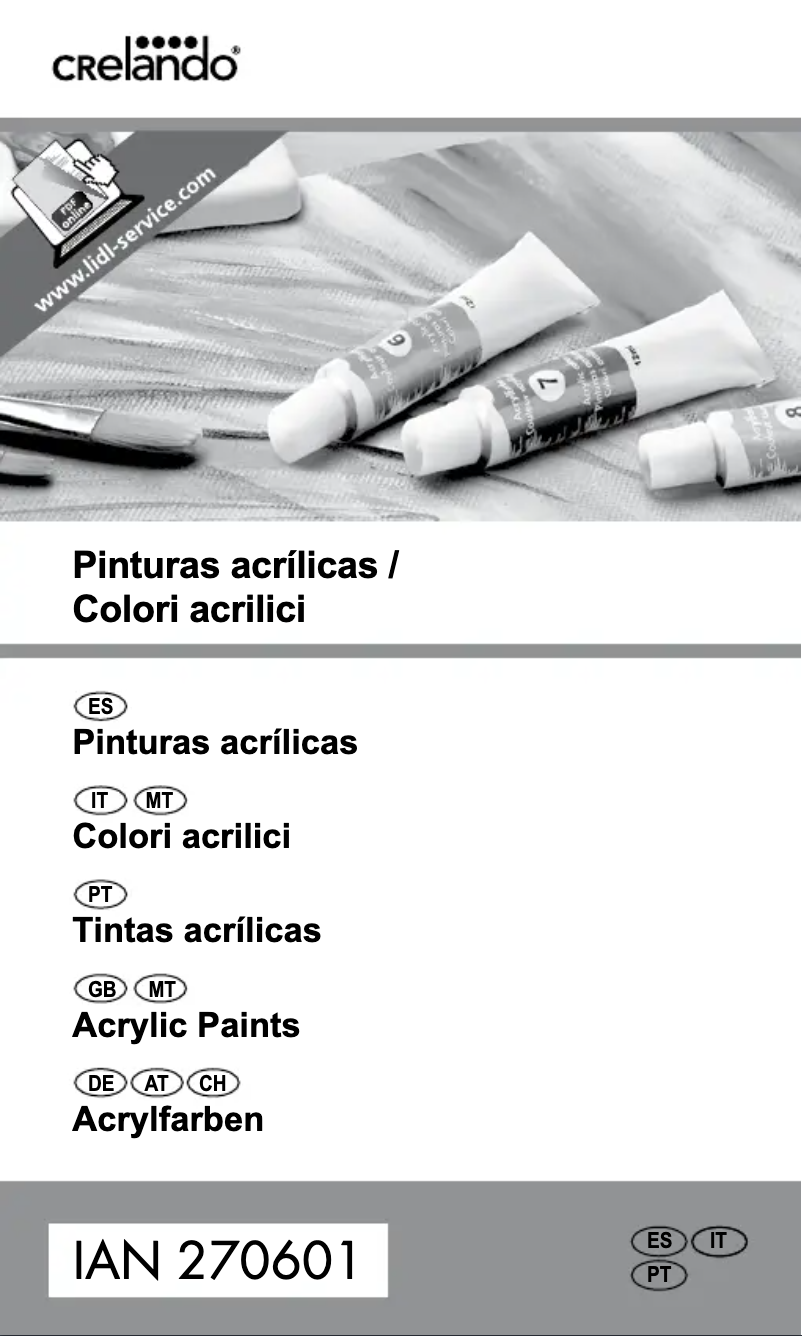 Page n°1 - Manuel utilisateur Crelando HG00135A