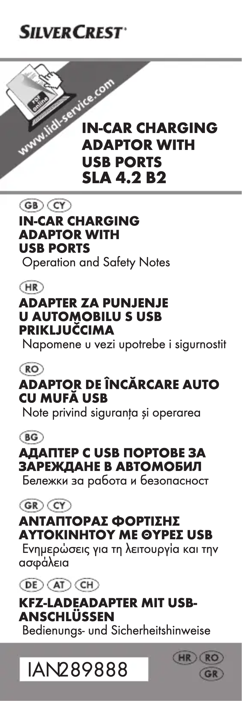 Page 1 de la notice Manuel utilisateur SilverCrest SLA 4.2 B2
