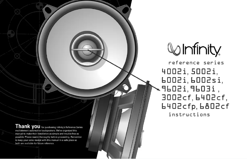 Page 1 de la notice Manuel utilisateur Infinity Reference 6002SI