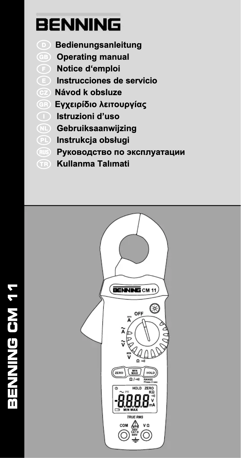 Página 1 del manual Manual de usuario BENNING CM 11