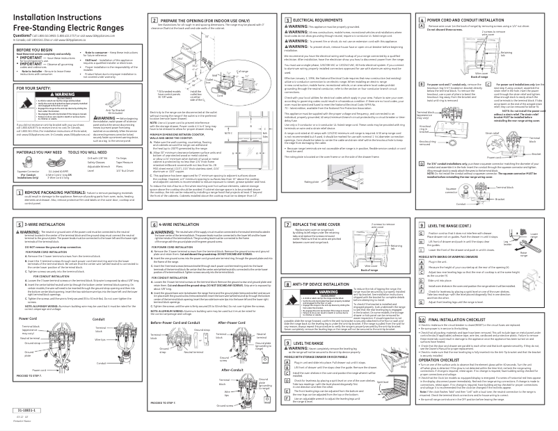 Page 1 de la notice Guide d'installation Hotpoint RB526DPBB