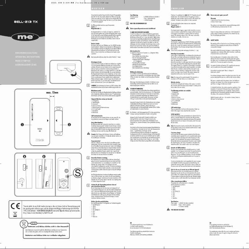Page n°1 - Manuel utilisateur m-e Bell 213