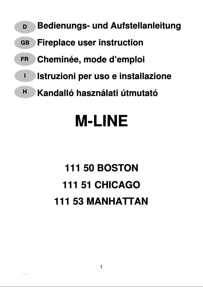 Image de la première page du manuel de l'appareil M-Line