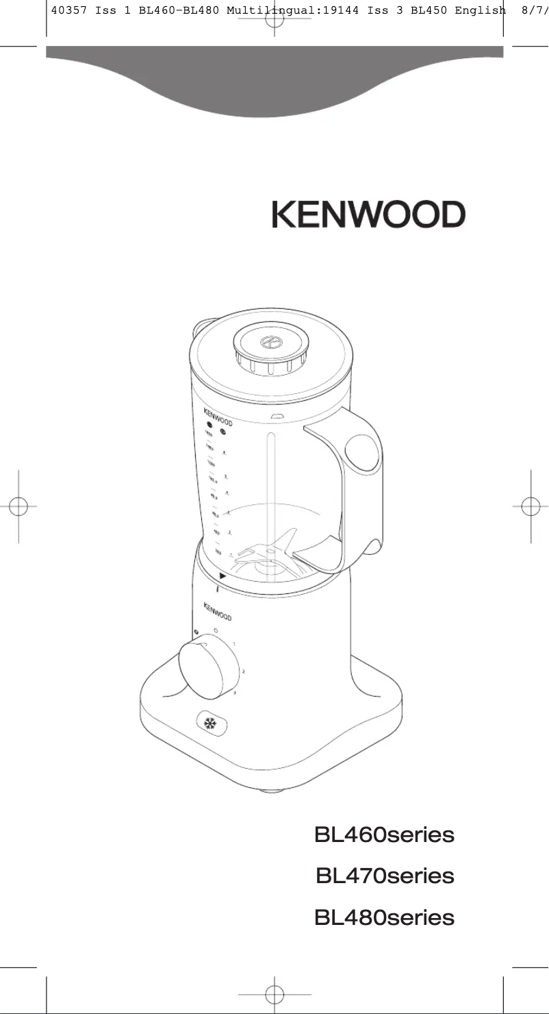 Page n°1 - Manuel utilisateur Kenwood kMix BL460