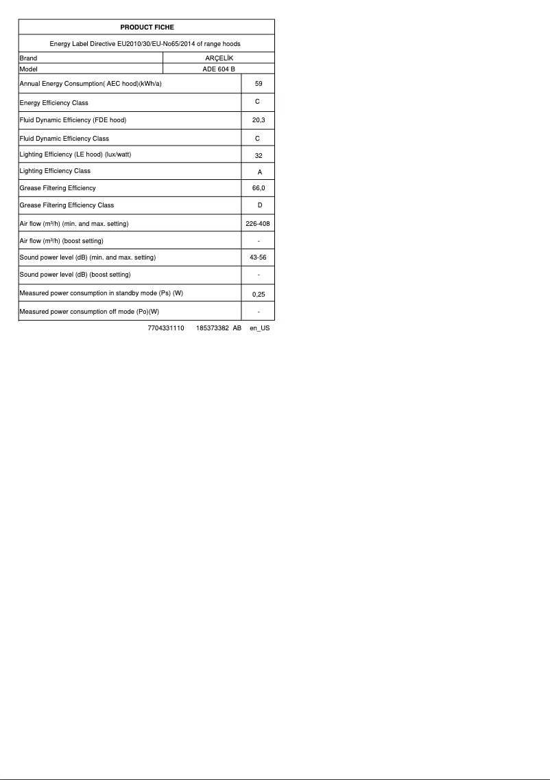 Image de la première page du manuel de l'appareil ADE 604 B