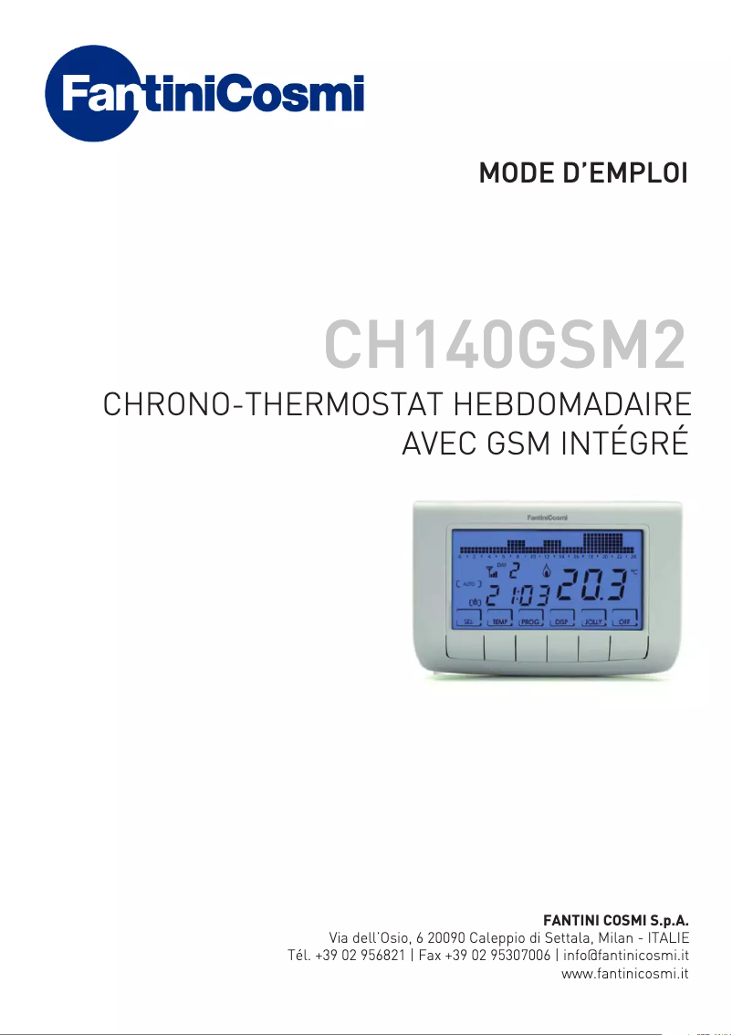 Page 1 de la notice Manuel utilisateur Fantini Cosmi Intellicomfort CH140GSM2