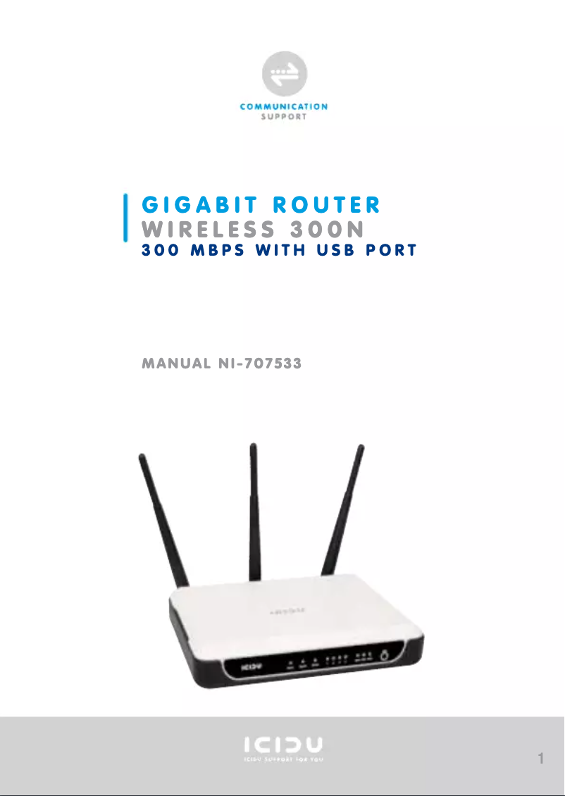 Page n°1 - Manuel utilisateur Icidu Nl-707533