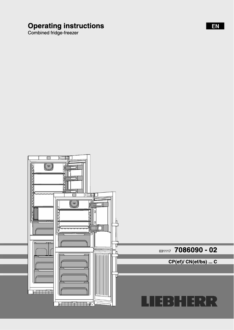 Page 1 de la notice Manuel utilisateur Liebherr CNef 5725 Comfort