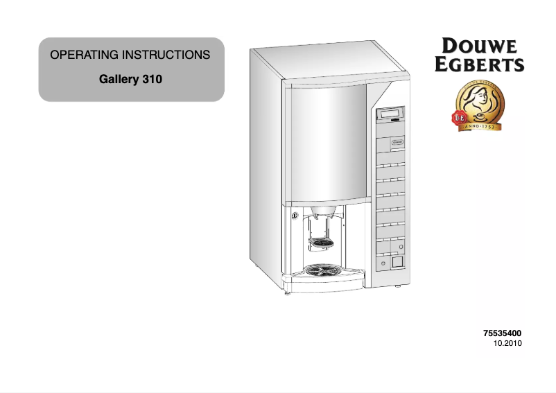 Página 1 del manual Manual de usuario Douwe Egberts Gallery 310