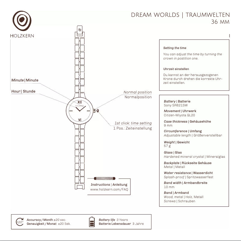 Page n°1 - Manuel utilisateur Holzkern Vision