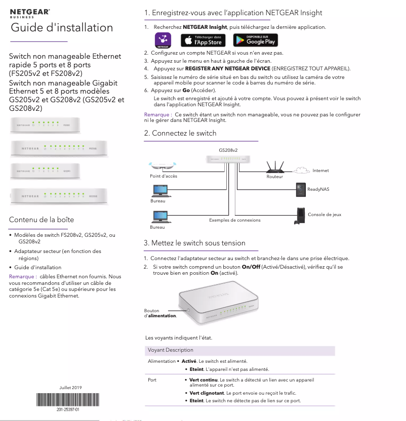 Image de la première page du manuel de l'appareil GS205v2