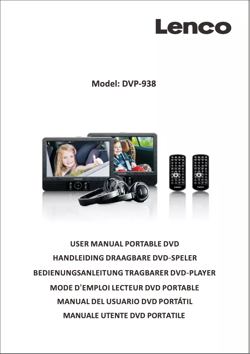 Page 1 de la notice Manuel utilisateur Lenco DVP-938