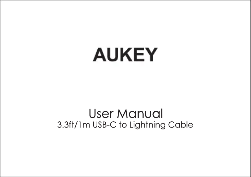 Page 1 de la notice Manuel utilisateur Aukey CB-CL01