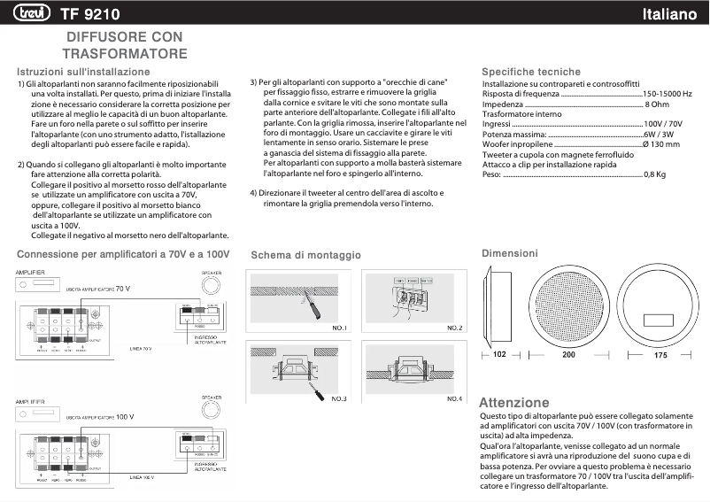 Page n°1 - Manuel utilisateur Trevi TF 9210