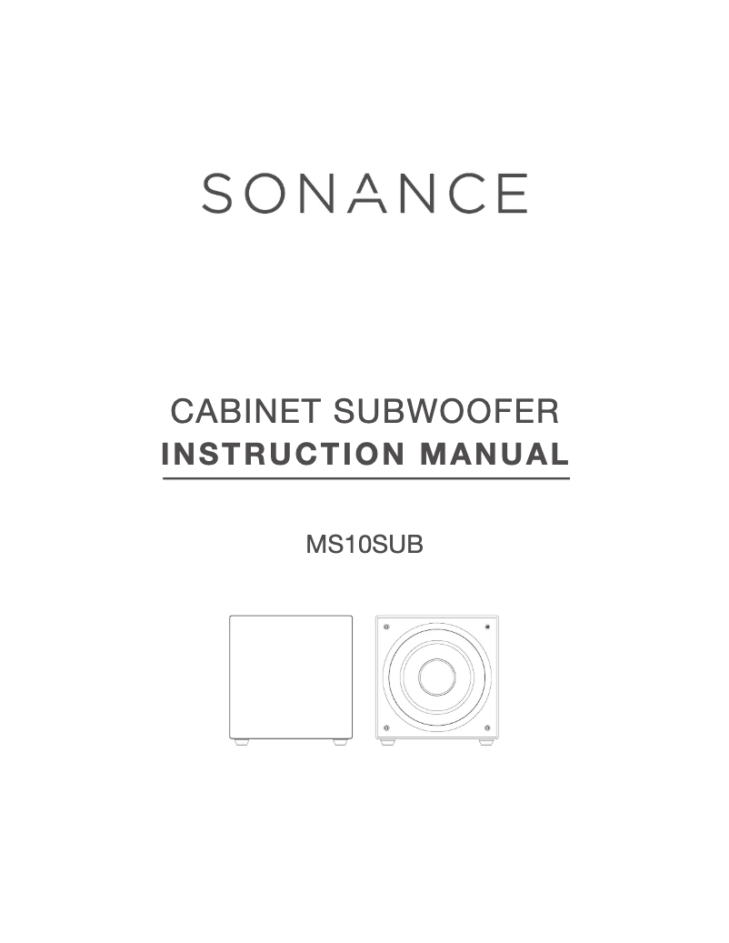 Image de la première page du manuel de l'appareil MS10SUB