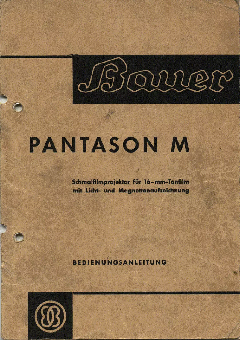 Page 1 de la notice Manuel utilisateur Bauer Pantason M