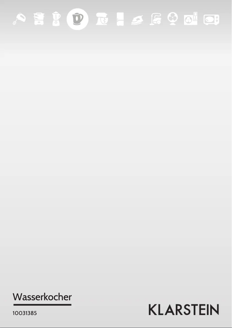 Page 1 de la notice Manuel utilisateur Klarstein 10031385